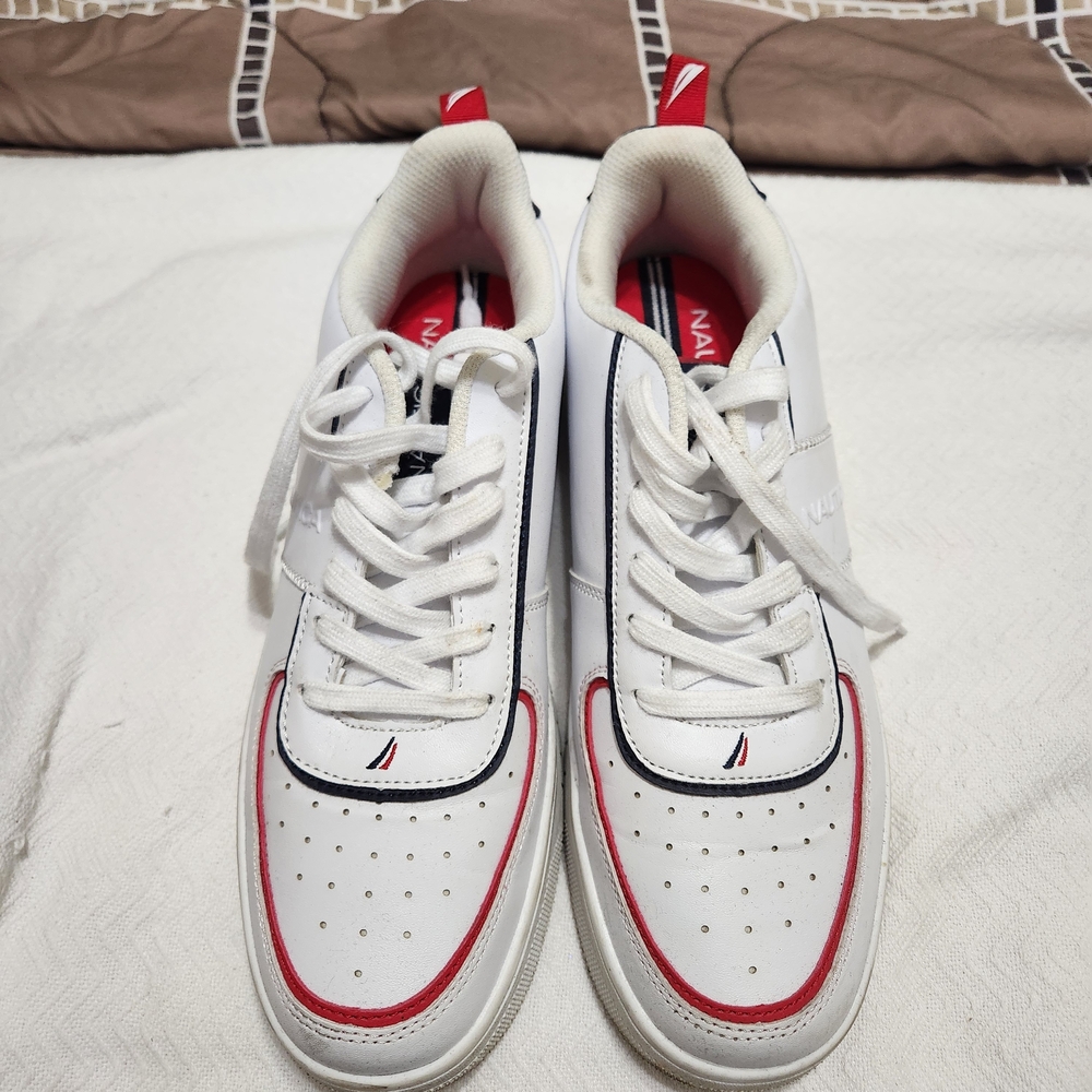 Nautica Men's Sneakers in White and Red